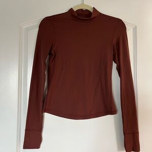 NWOT Aerie Long Sleeve Brown Mock Turtleneck XS